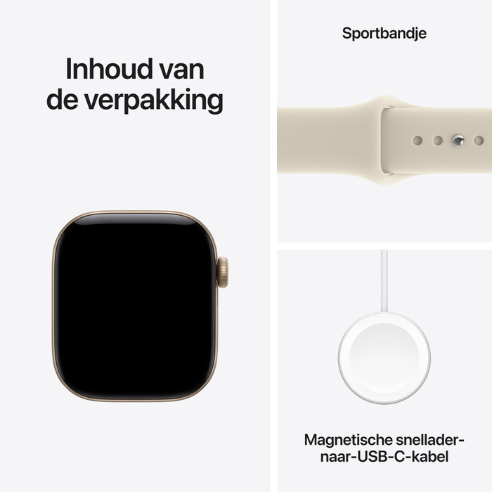 Apple Watch Series 12 Cellular 42mm Goud Sportband M/L visual leverancier