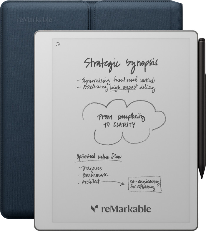 reMarkable Paper Pure met Sleeve Blauw Main Image