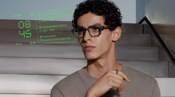 EvenRealities Even G2A Smart Glasses Bruin product in gebruik