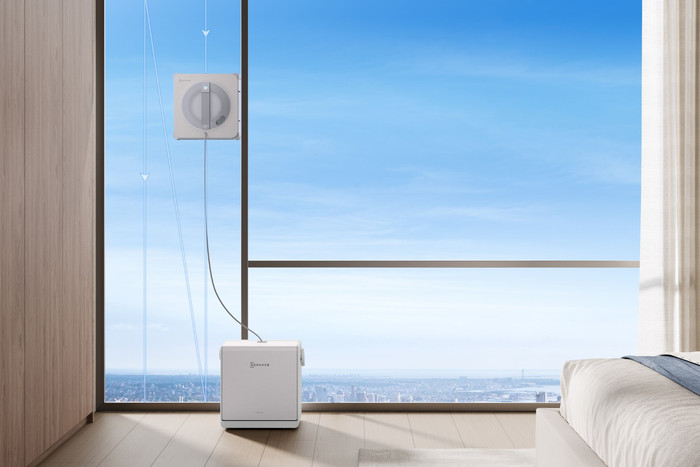 Ecovacs WINBOT W2S Pro Omni product in gebruik