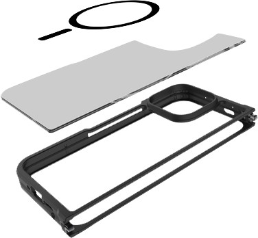 Just in Case Google Pixel 11 Pro Fold Back Cover met Magneet Zwart binnenkant