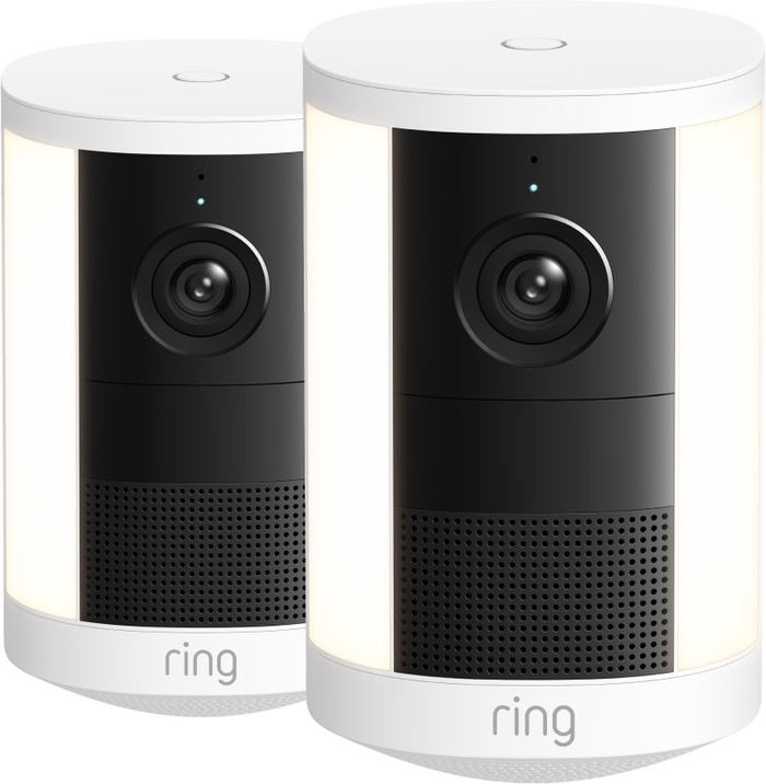Ring Spotlight Camera 2e Generatie Batterij Wit Duo Pack Main Image