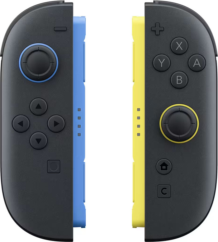 Nintendo Switch 2 Joy-Con set Blauw/Geel voorkant