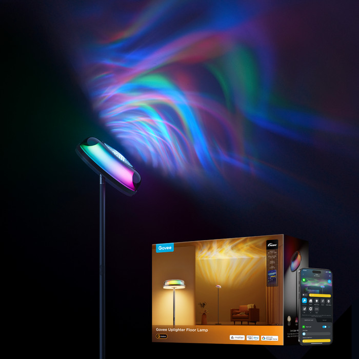 Govee Uplighter Floor Lamp product in gebruik