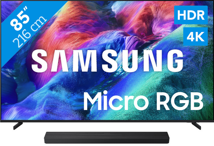 Samsung Micro RGB 85" R85H (2026) + Samsung HW-QS90H (2026) Main Image