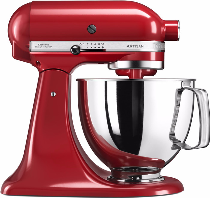 KitchenAid Artisan Mixer 5KSM125 Empire Red + Ice Cream Maker product color detail