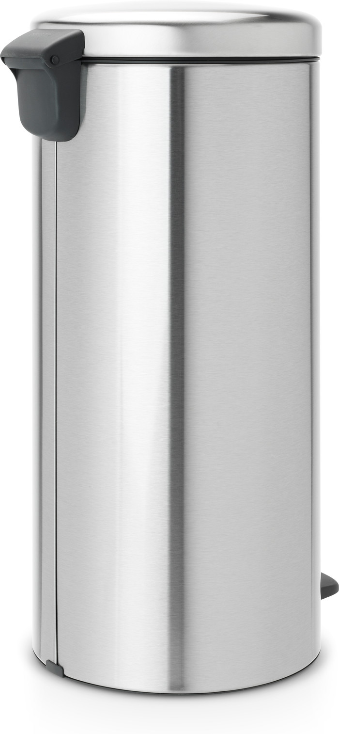 Brabantia NewIcon Pedal Trash Can 30L Matte Steel back