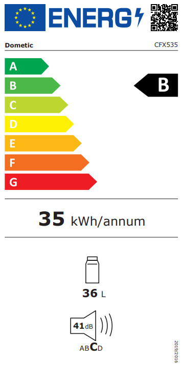 Dometic CFX5 35 energy label