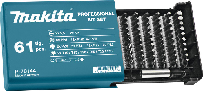 Makita 61-piece bit set P-70144 null