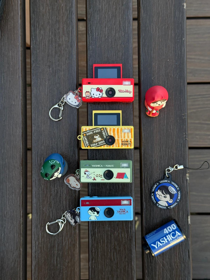 Yashica Funtastic Keychain Camera Hello Kitty product in gebruik