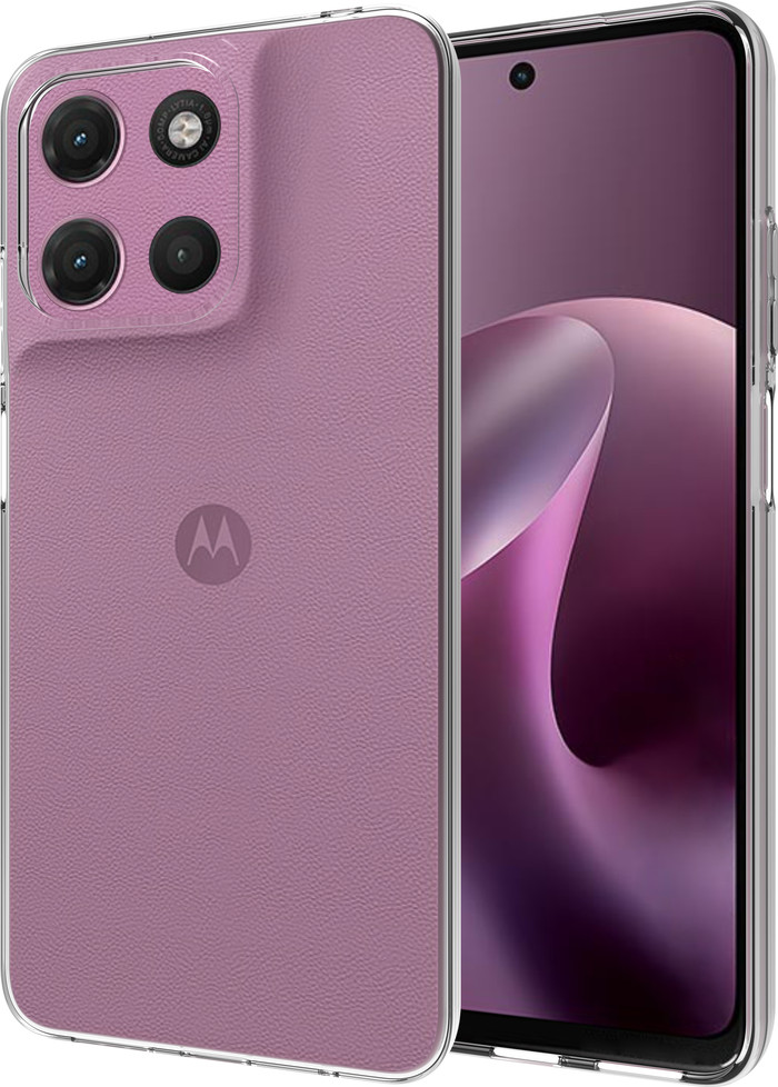Just in Case Soft Design Motorola Moto G17 / G17 Power Back Cover Transparant voorkant