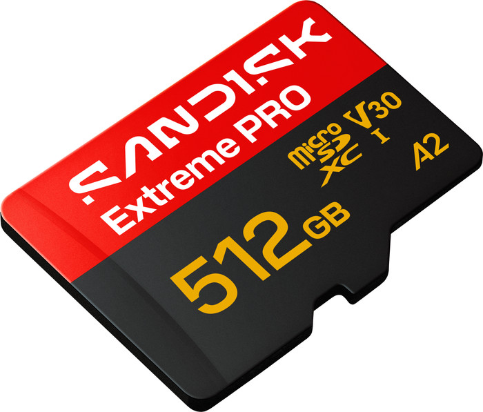 SANDISK Extreme PRO microSDXC 512GB 250MB/s bovenkant