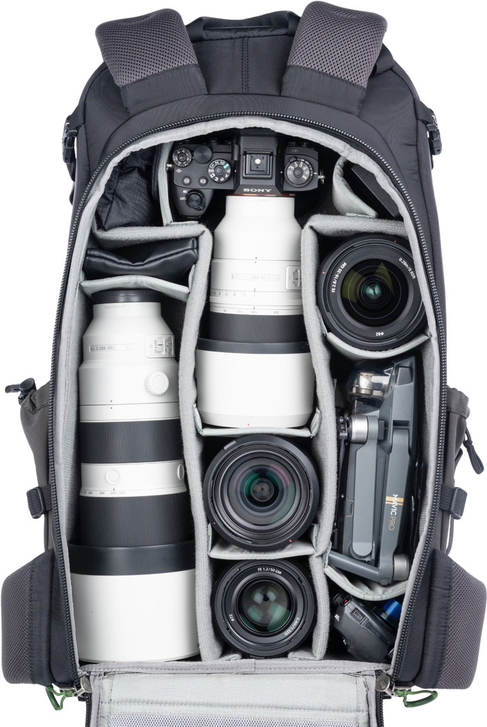 Think Tank BackLight 36L Slate Zwart binnenkant