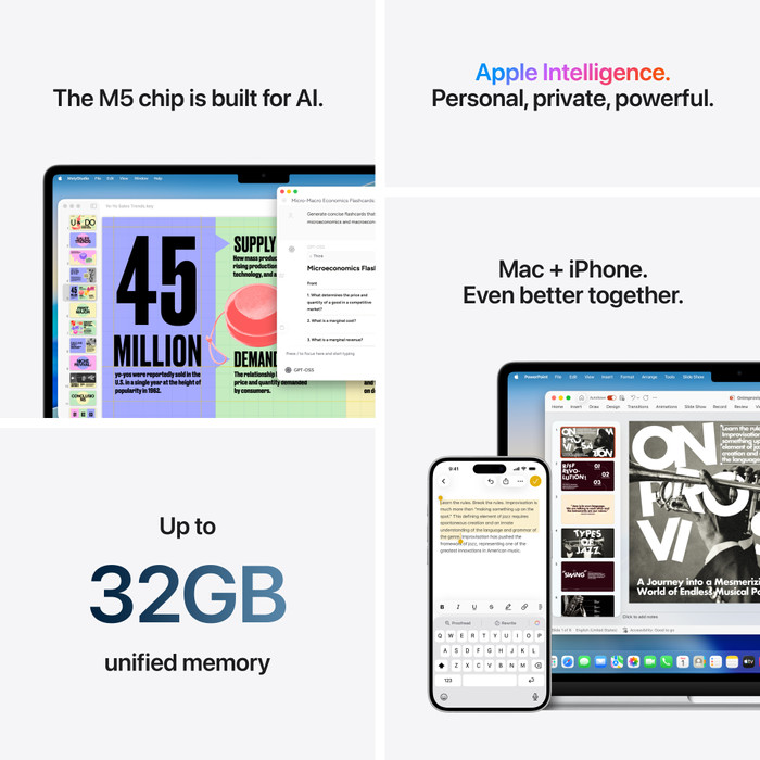 Apple MacBook Air 13 inch (2026) M5 (10 CPU / 10 GPU) 16GB/1TB Sterrenlicht QWERTY visual leverancier