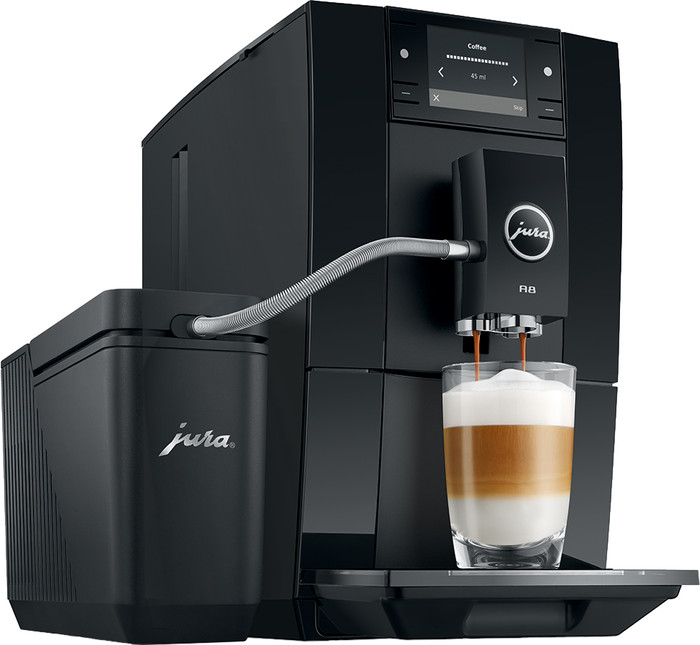 JURA A8 Piano Black (EA) linkerkant