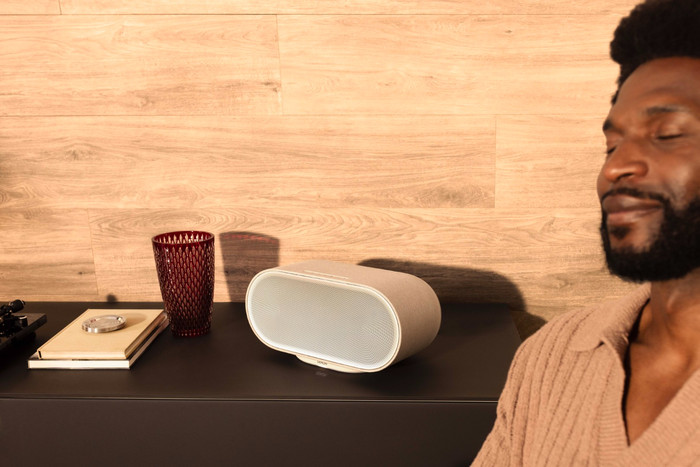 Denon Home 600 Silver product in use