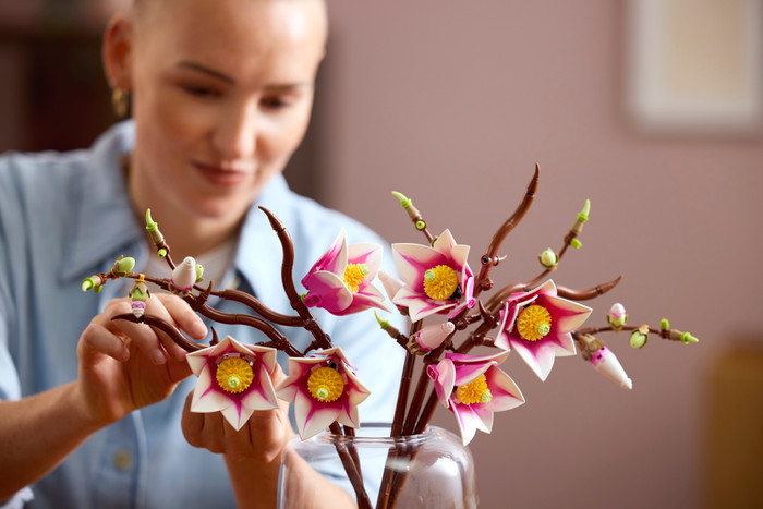 LEGO Botanicals Magnoliatakken 11510 product in gebruik