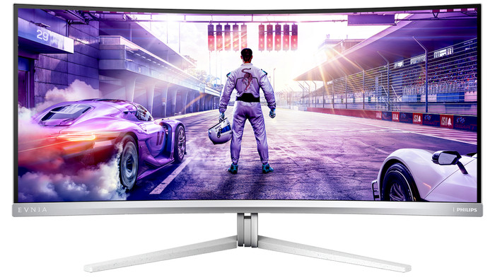 Philips 34M2C8600P QD-OLED Curved voorkant