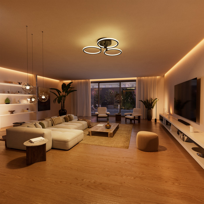 Philips Hue Bedrade Wandschakelaarmodule voor Niet Slimme Lampen 2 Kanalen product in gebruik