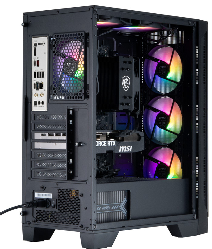 Cobalt x Powered by MSI - Tier 2 - RTX 5070 - Ryzen 7 9700X achterkant