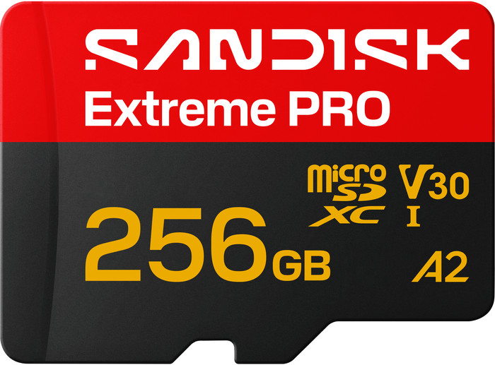 SANDISK Extreme PRO microSDXC 256GB 250MB/s voorkant