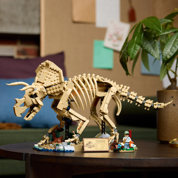 LEGO Jurassic World Dinosaurusfossielen: Triceratops 77985 product in gebruik
