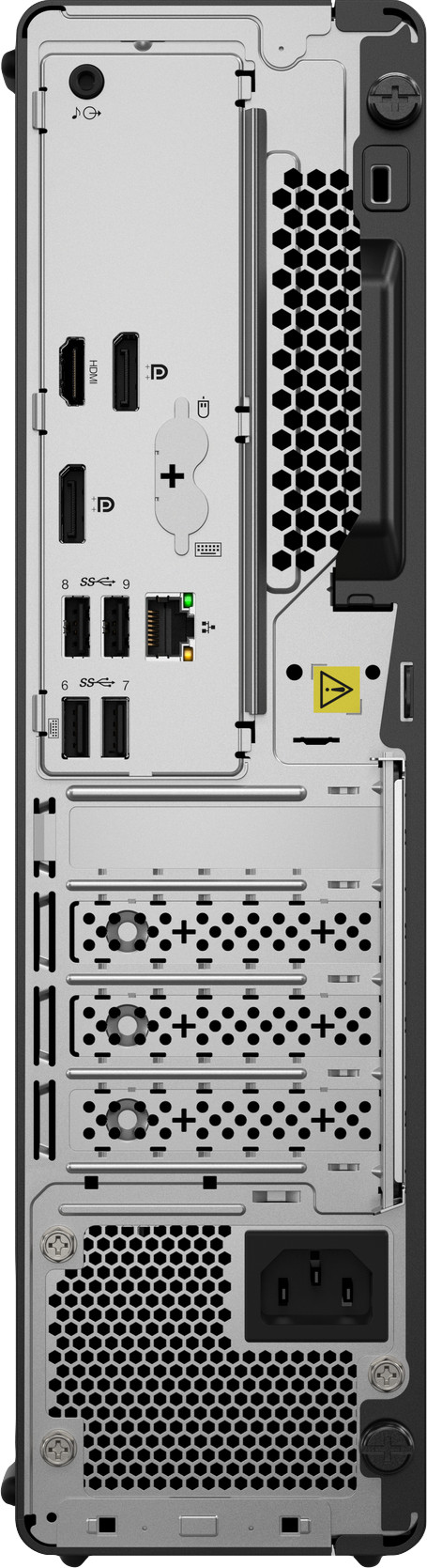 Lenovo ThinkCentre M70s Gen 6 - 12YK0007MH QWERTY achterkant