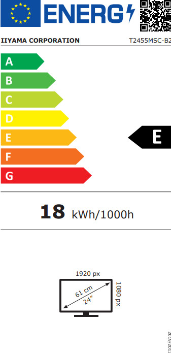 iiyama ProLite T2455MSC-B2 energielabel
