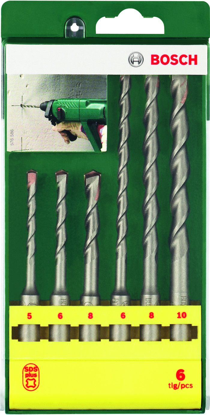 Bosch Set SDS-plus S6 Concrete Drill Bits 6-piece front