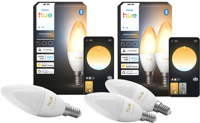Philips Hue Kaarslamp White Ambiance E14 3-Pack Main Image