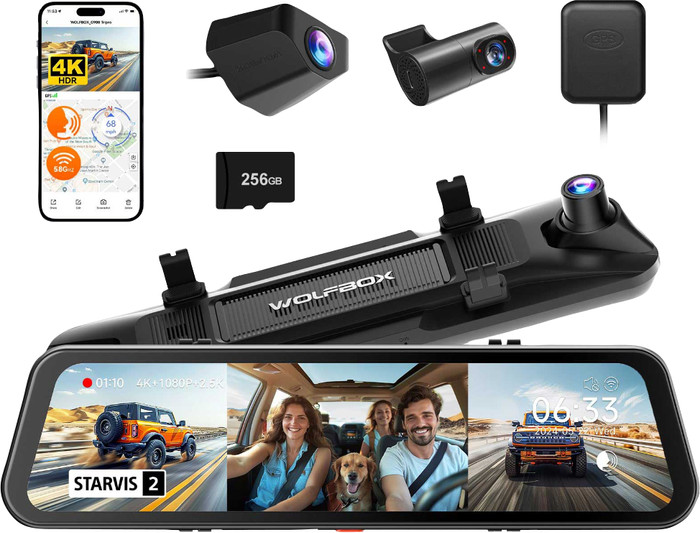Wolfbox G900 Tripro Cabin 3CH 4K Wifi GPS 256GB accessoire