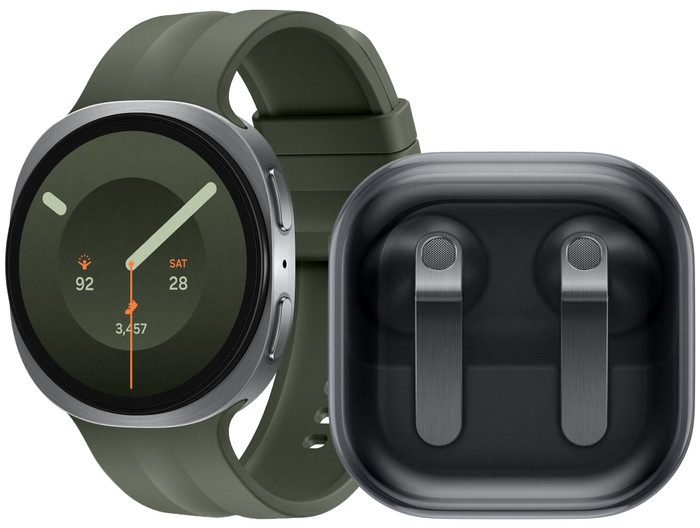 Samsung Galaxy Watch 9 Zilver/Groen 44mm + Samsung Galaxy Buds4 Zwart Main Image