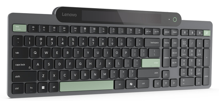 Lenovo 800 Self-Charging Bluetooth Keyboard QWERTY Black voorkant