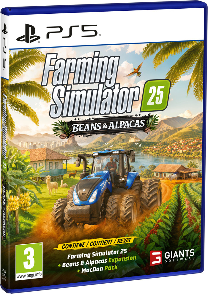 Farming Simulator 25: Beans & Alpacas Edition PS5 verpakking