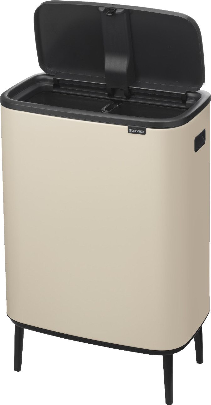 Brabantia Bo Touch Bin Hi Prullenbak 2 x 30 liter Soft Beige detail
