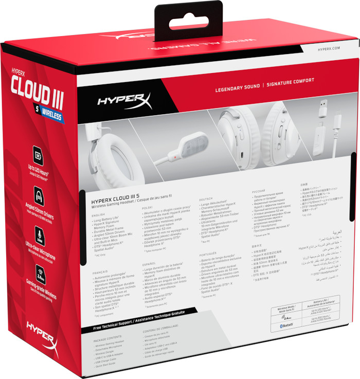 HyperX Cloud III S Wireless Wit verpakking