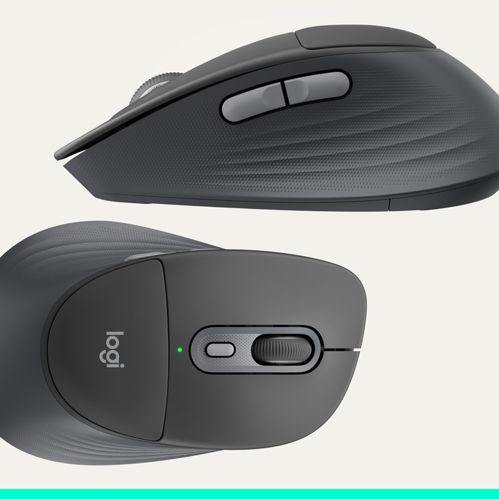 Logitech Signature Comfort Plus M850 L Draadloze Muis Graphite bovenkant