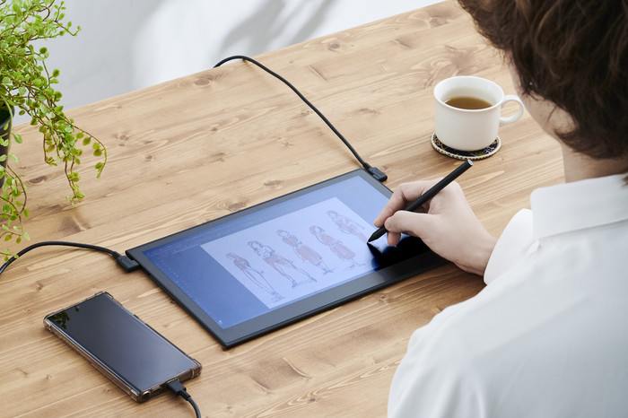 Wacom Movink 13 product in gebruik