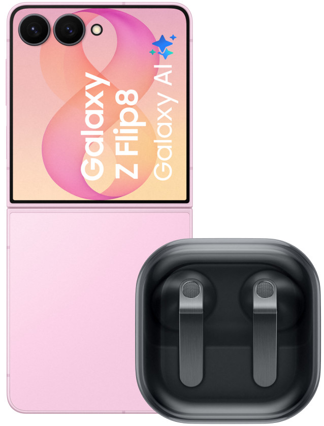 Samsung Galaxy Z Flip 8 256GB Roze 5G + Samsung Galaxy Buds4 Zwart Main Image