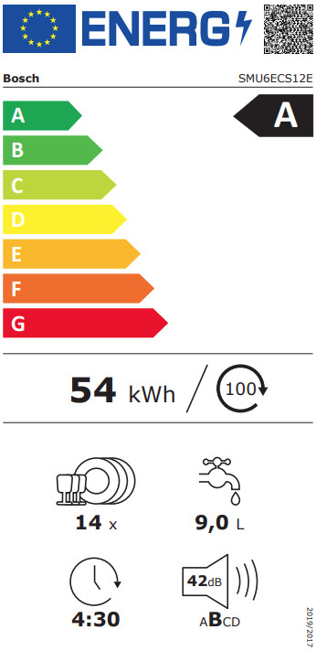 Bosch SMU6ECS12E energy label