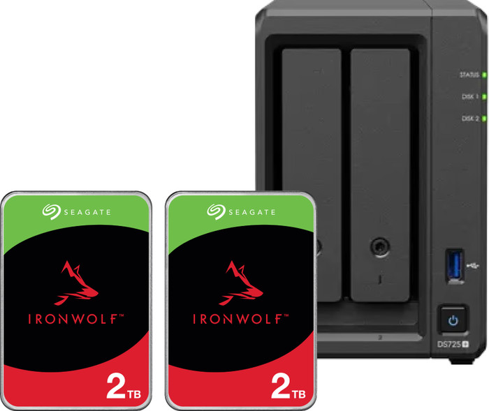 Synology DS425+ + Seagate Ironwolf 2TB Duo Pack Main Image