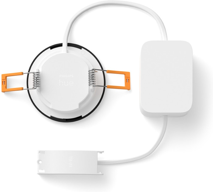 Philips Hue Inbouwspot Slim - White and Color - 90mm - Zwart detail