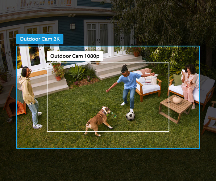 Ring Outdoor Camera Stekker 2e Generatie Zwart product in gebruik