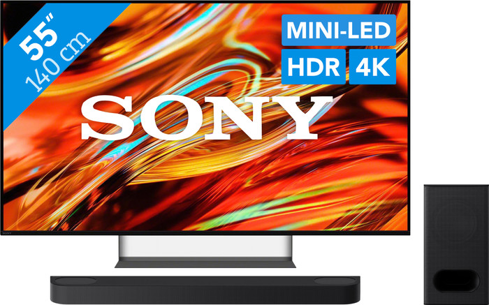 Sony Bravia 7 II True RGB 55" (2026) + Sony Bravia Theatre Bar 6 Zwart Main Image