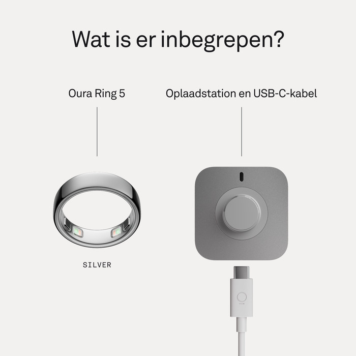 Oura Ring 5 Maat 9 Zilver visual leverancier