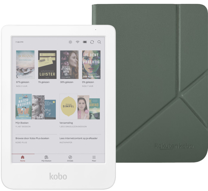 Kobo Clara Colour Wit + Sleep Cover Groen Main Image