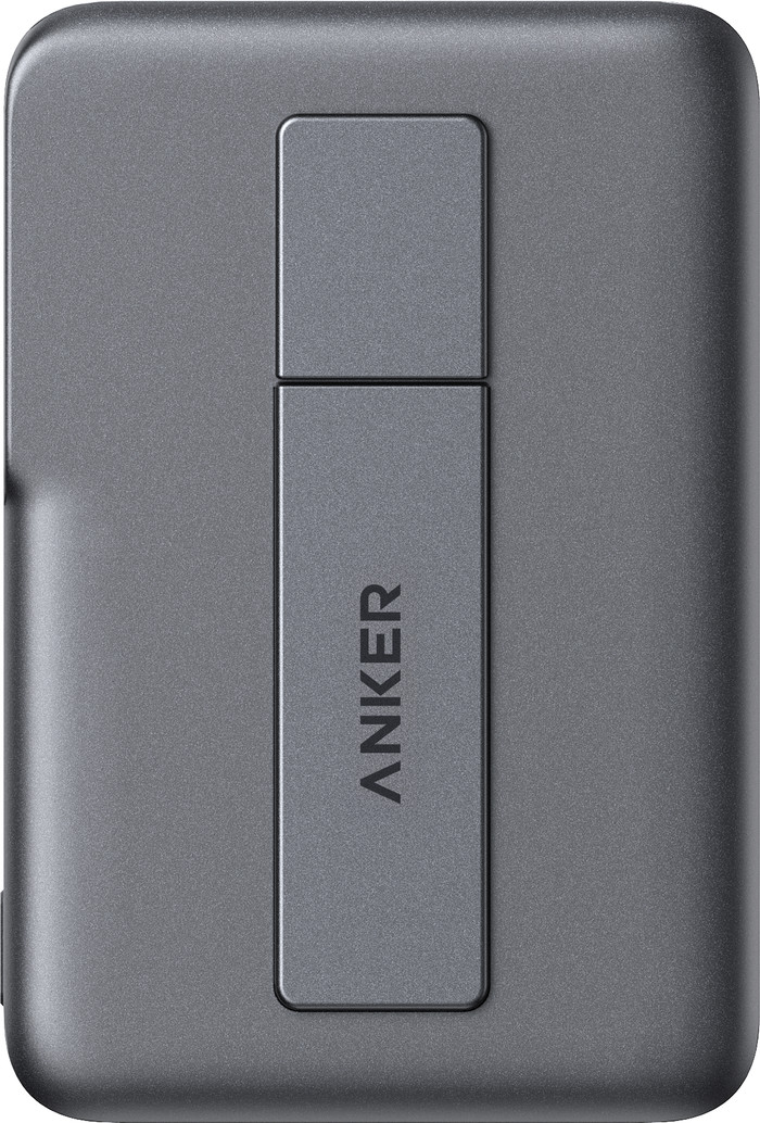 Anker Draadloze Powerbank 10.000 mAh met MagSafe en Qi2 25W Grijs onderkant