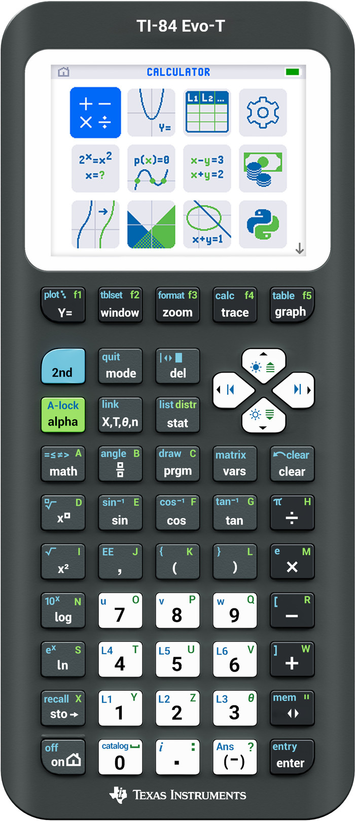 Texas Instruments TI-84 Evo-T Grafische Rekenmachine voorkant