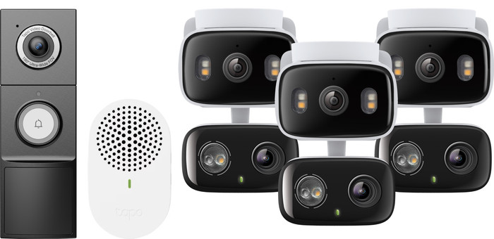 Productnaam TP-Link Tapo C246D 3-Pack + D235 Smart Battery & Wired Doorbell Main Image