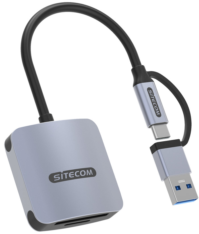 Sitecom USB Card Reader High Speed USB-C & USB-A voorkant